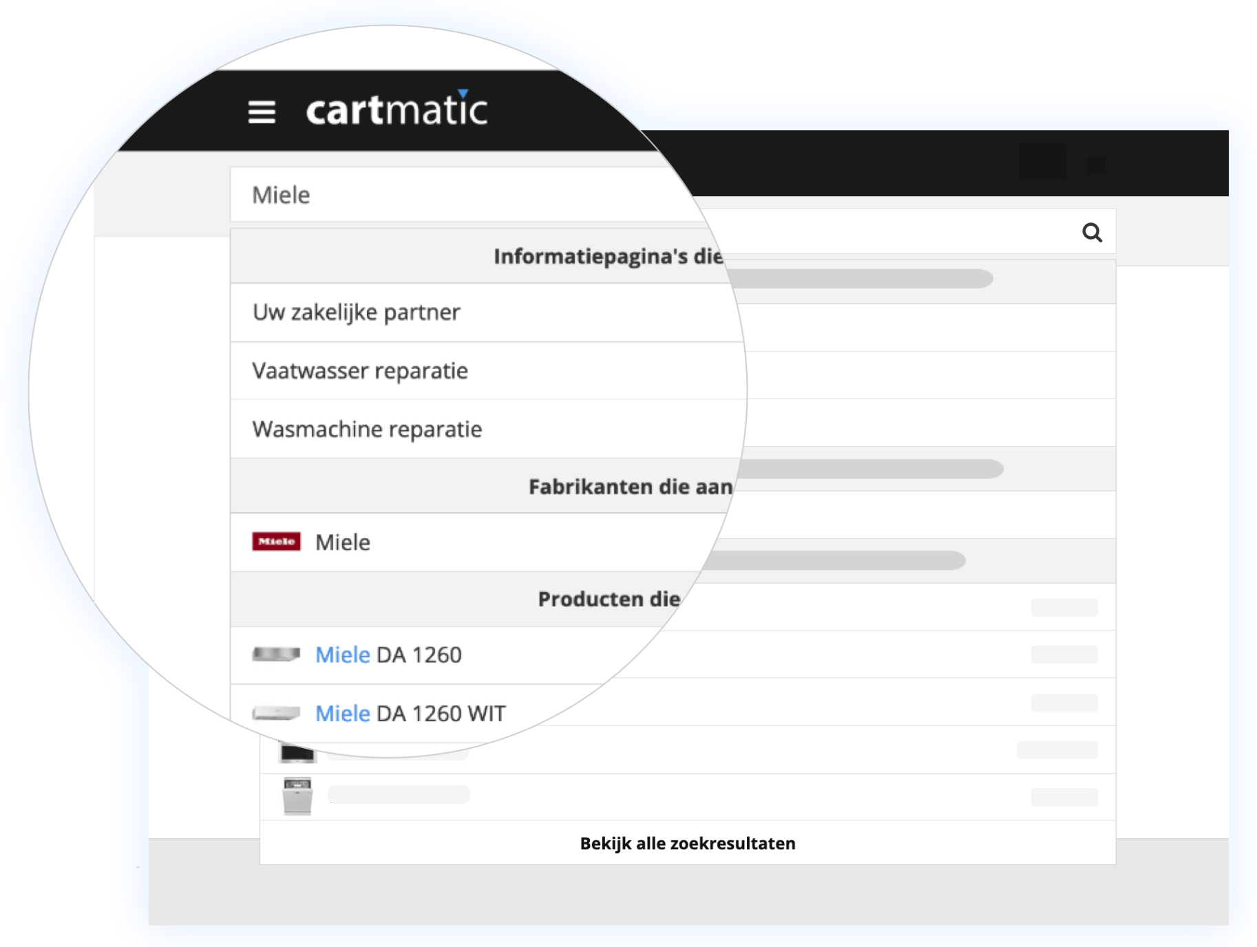 Cartmatic - Zoekfunctie 